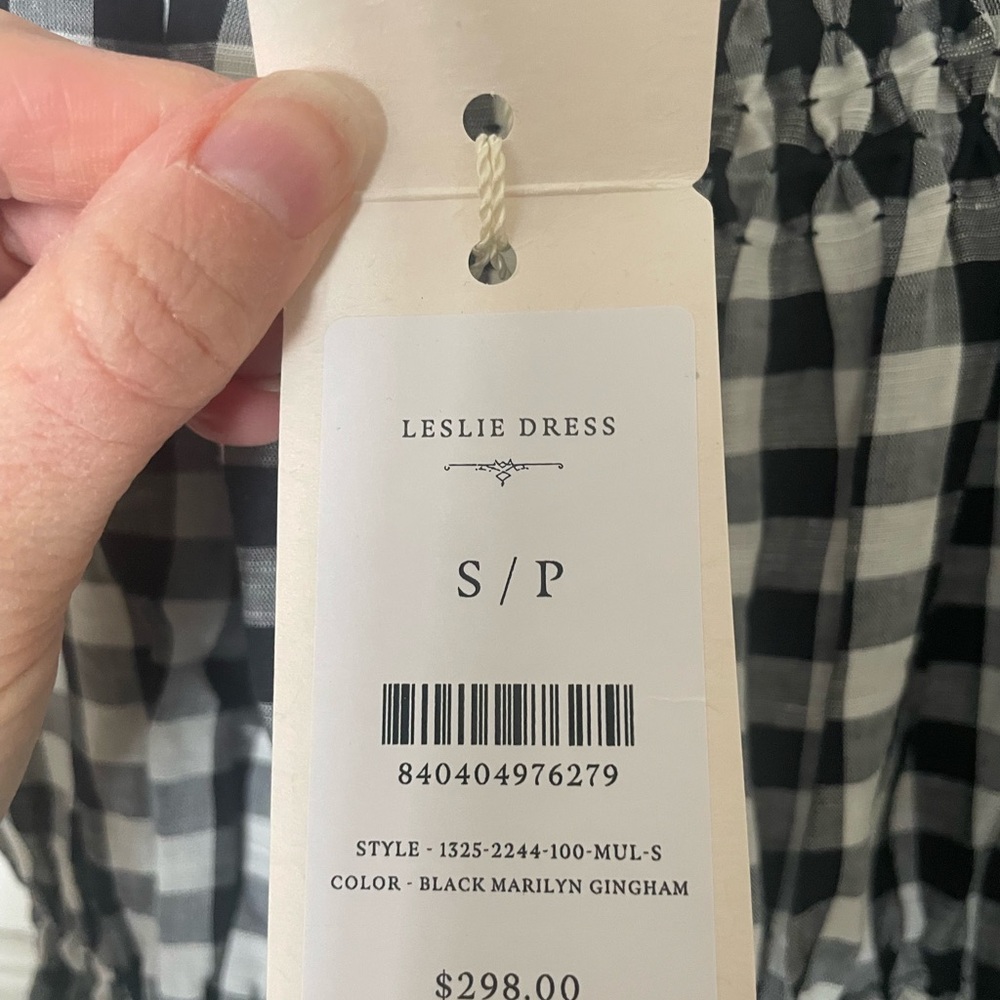 Doen NWT Leslie Black and White Gingham Dress - Picture 6 of 9